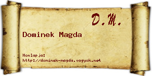 Dominek Magda névjegykártya